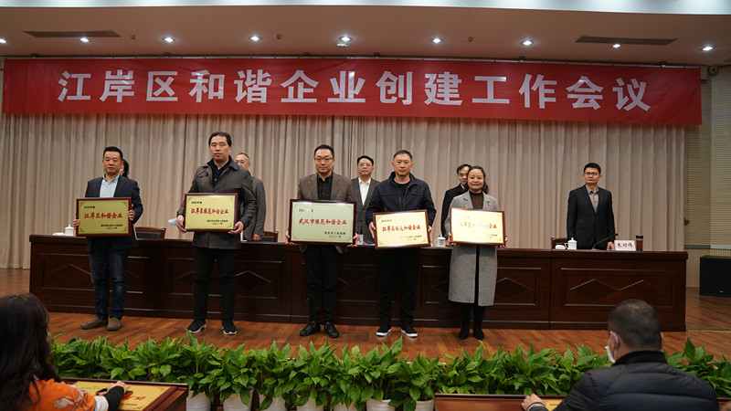 東信醫(yī)藥應邀參加武漢市江岸區(qū)和諧企業(yè)表彰大會
